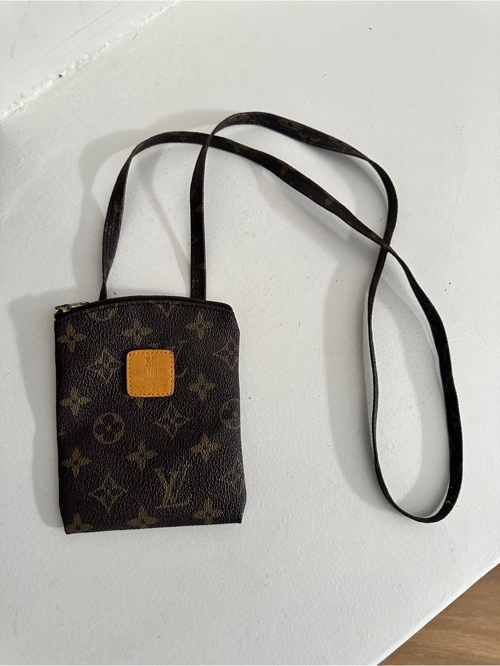 Vintage LV Brown Monogram Crossbody Pouch